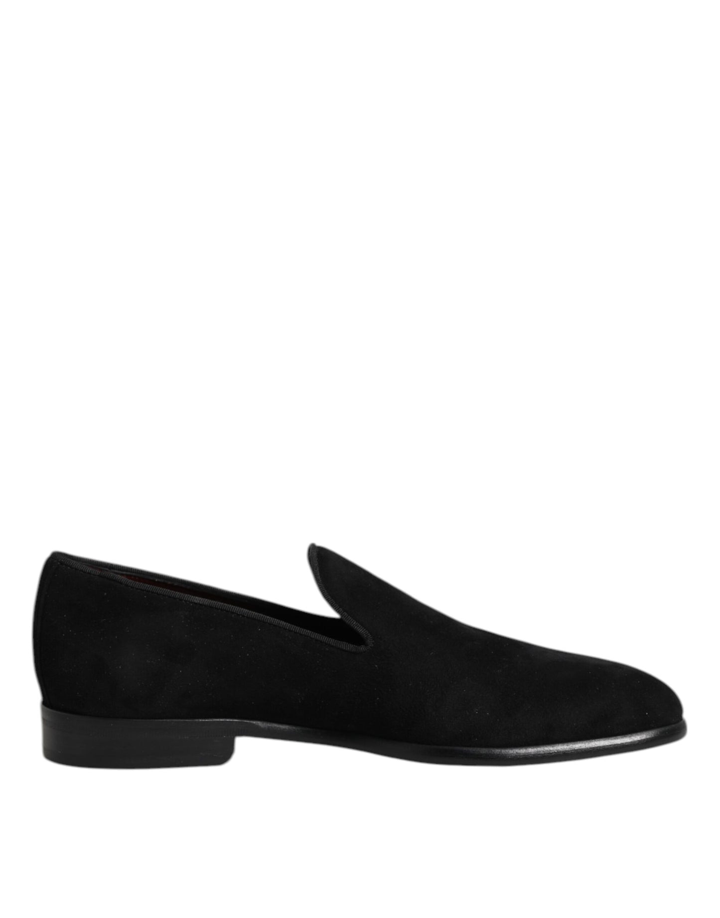 Dolce & Gabbana – Slipper aus schwarzem Wildleder, formelle Schuhe