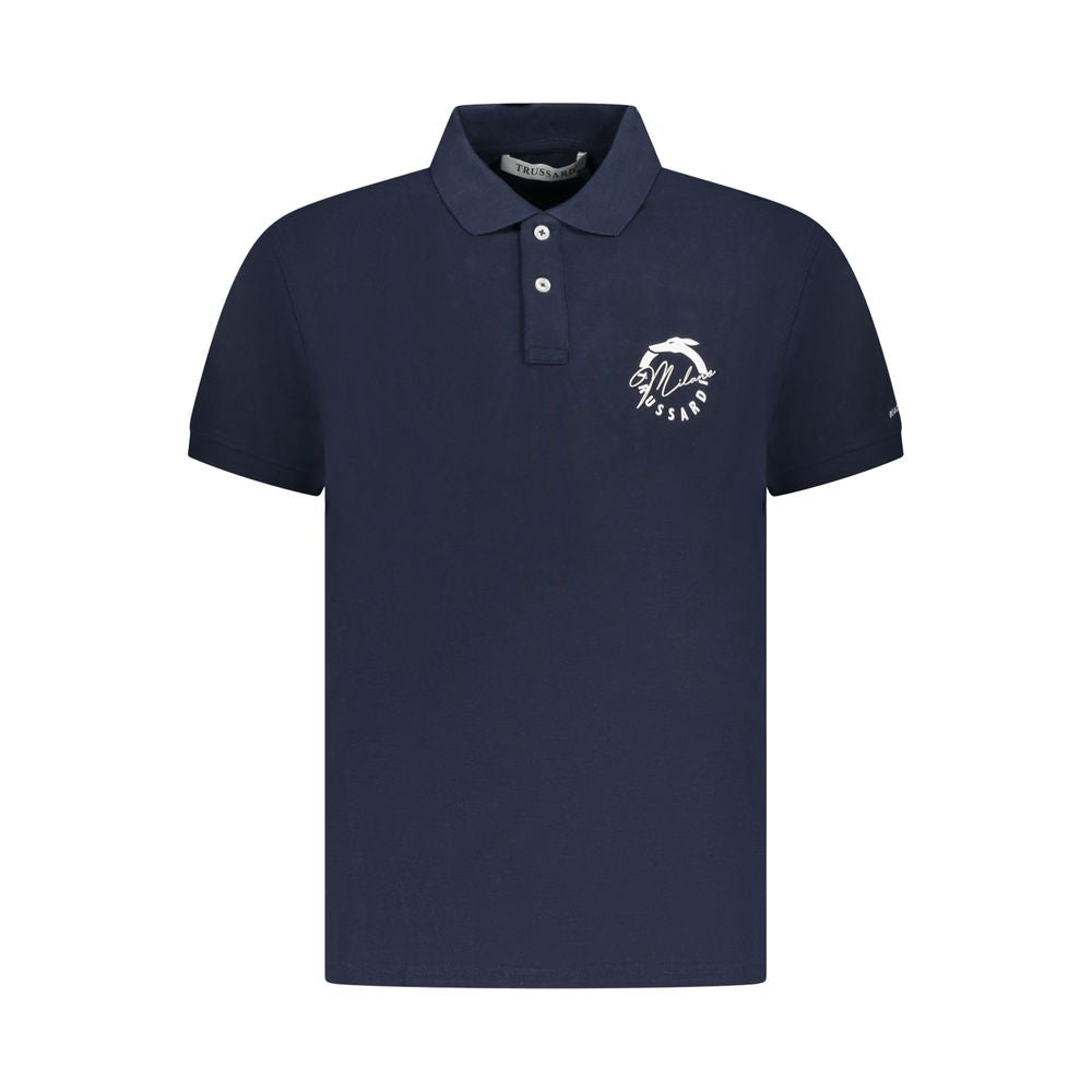 Trussardi Blaues Poloshirt aus Baumwolle für Herren