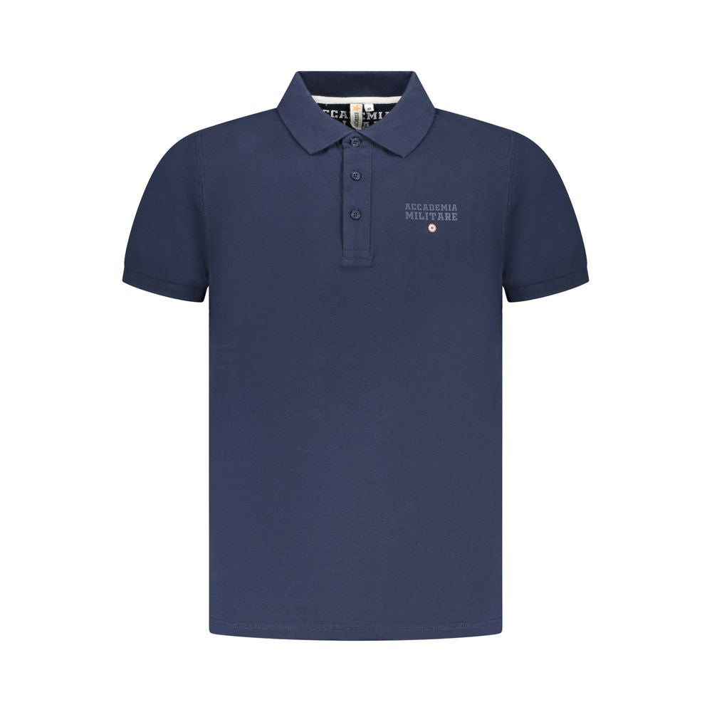 Blaues Poloshirt aus Baumwolle der Militärakademie