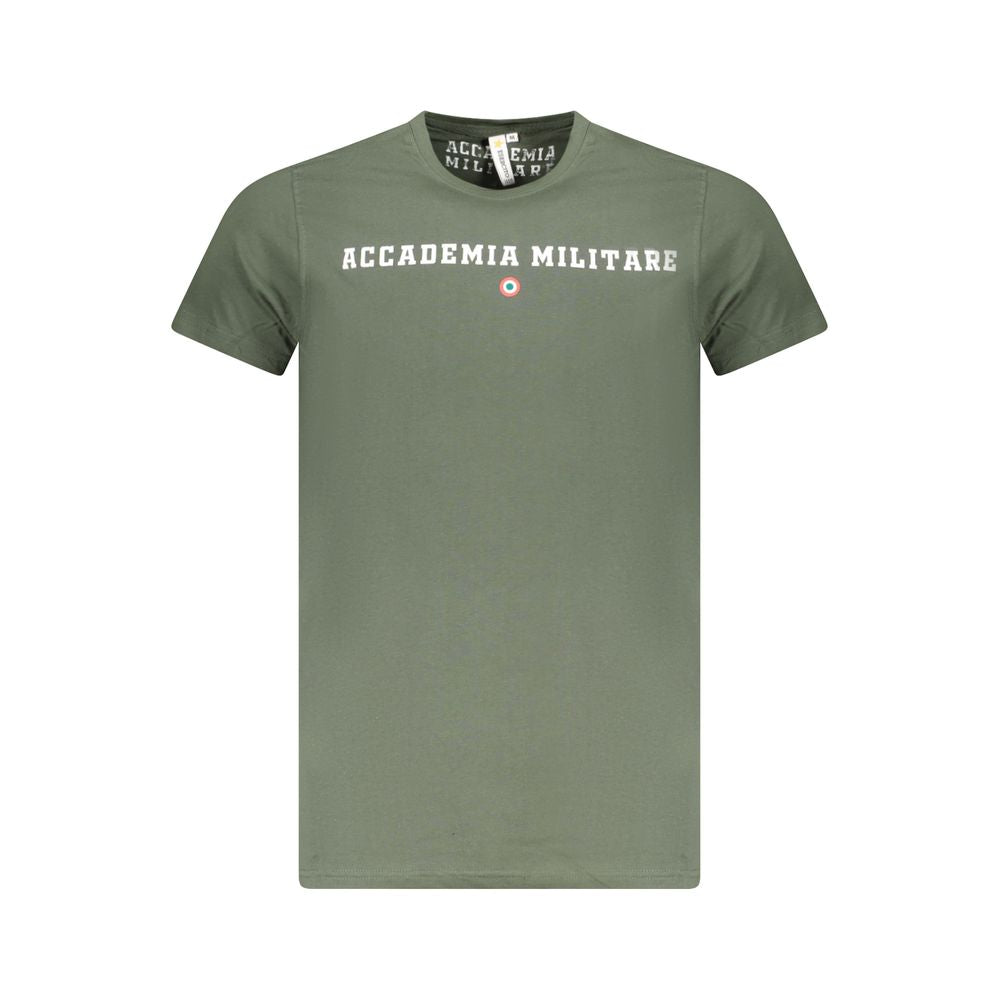 Grünes Baumwoll-T-Shirt der Militärakademie