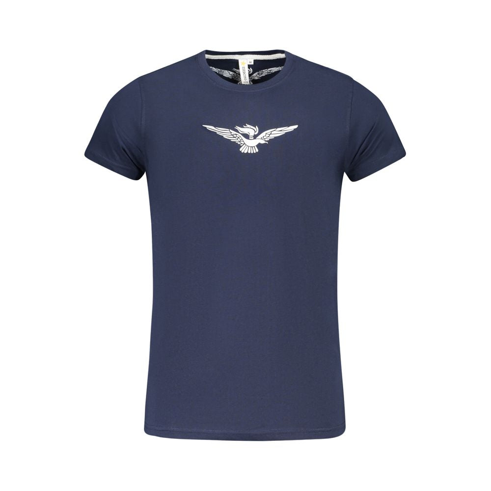 Blaues Baumwoll-T-Shirt der Militärakademie