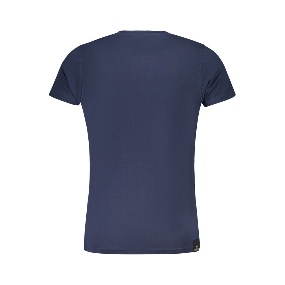 Blaues Baumwoll-T-Shirt der Militärakademie