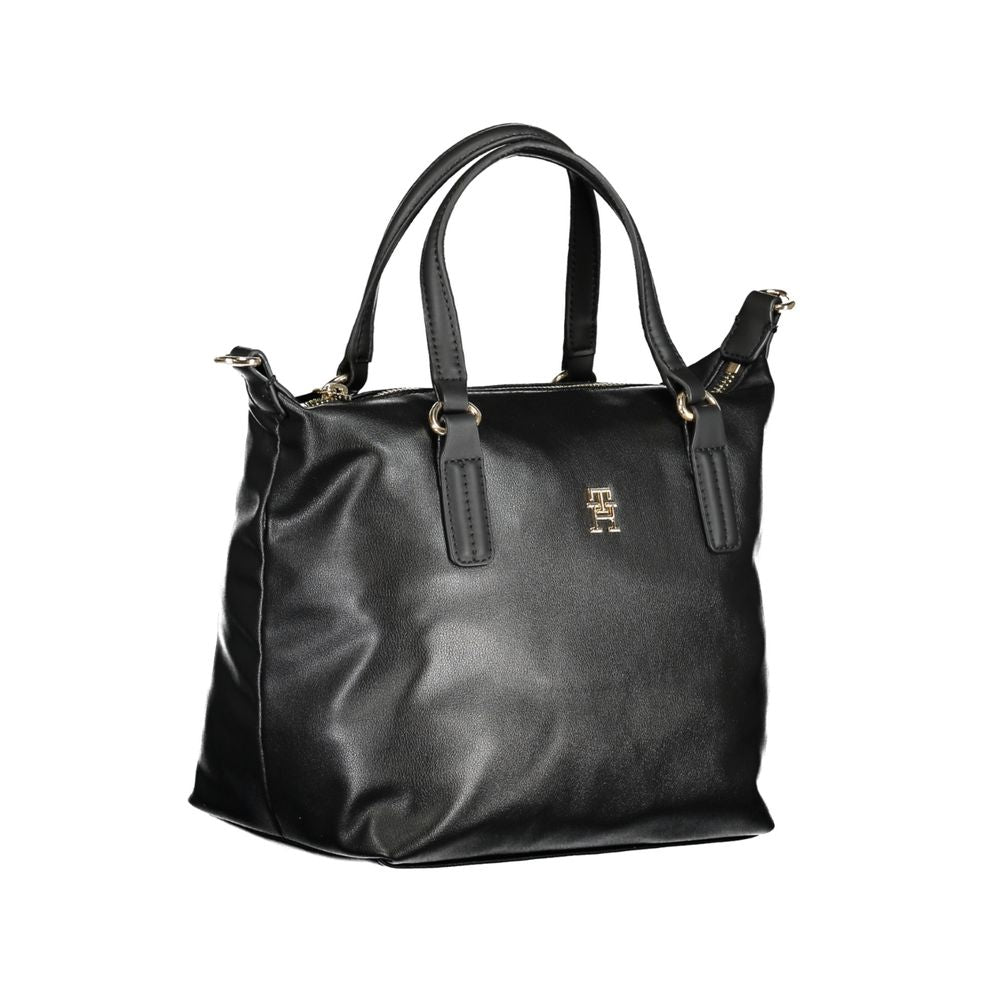 Tommy Hilfiger – Schwarze Polyester-Handtasche