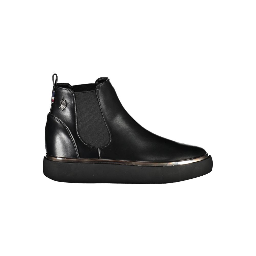 US POLO ASSN. Schwarzer Polyesterstiefel