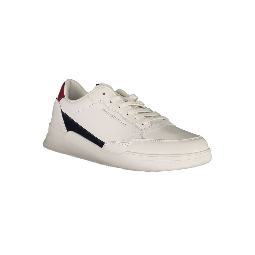 Tommy Hilfiger – Weiße Polyester-Sneaker