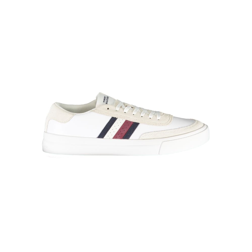 Tommy Hilfiger – Weiße Polyester-Sneaker