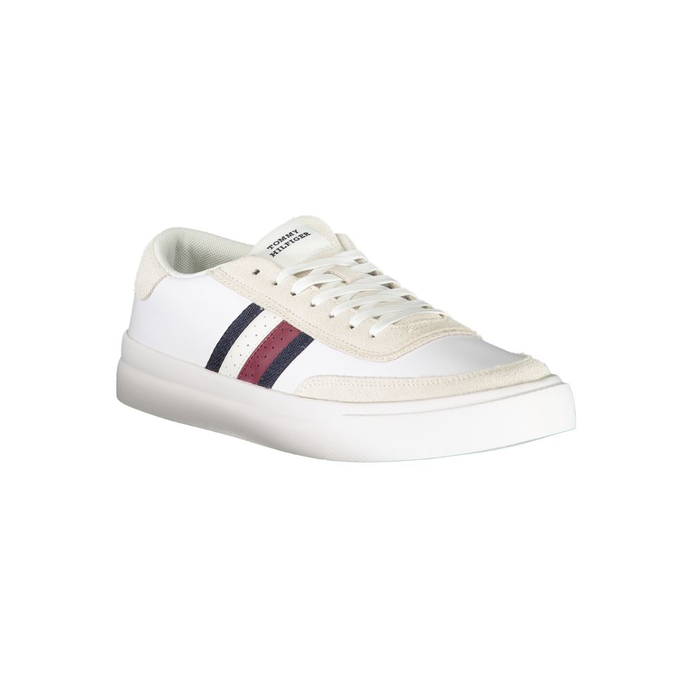 Tommy Hilfiger – Weiße Polyester-Sneaker