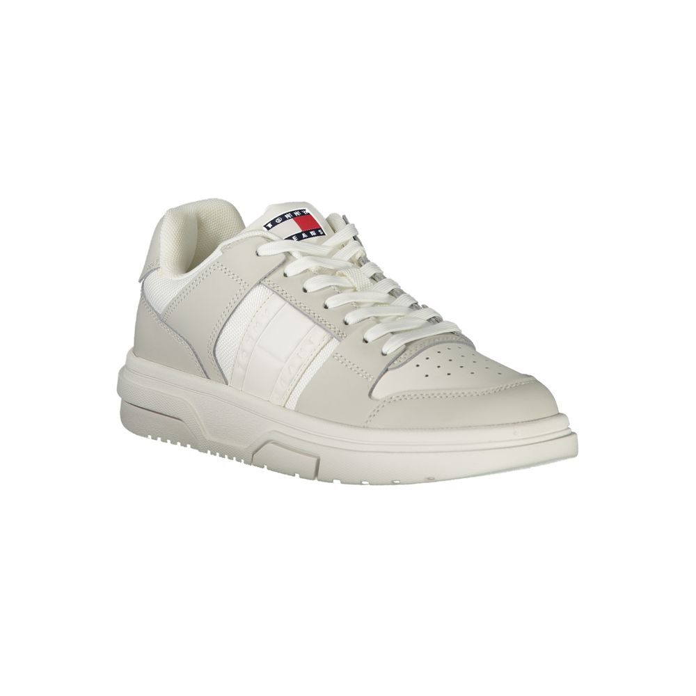 Tommy Hilfiger – Weiße Polyester-Sneaker