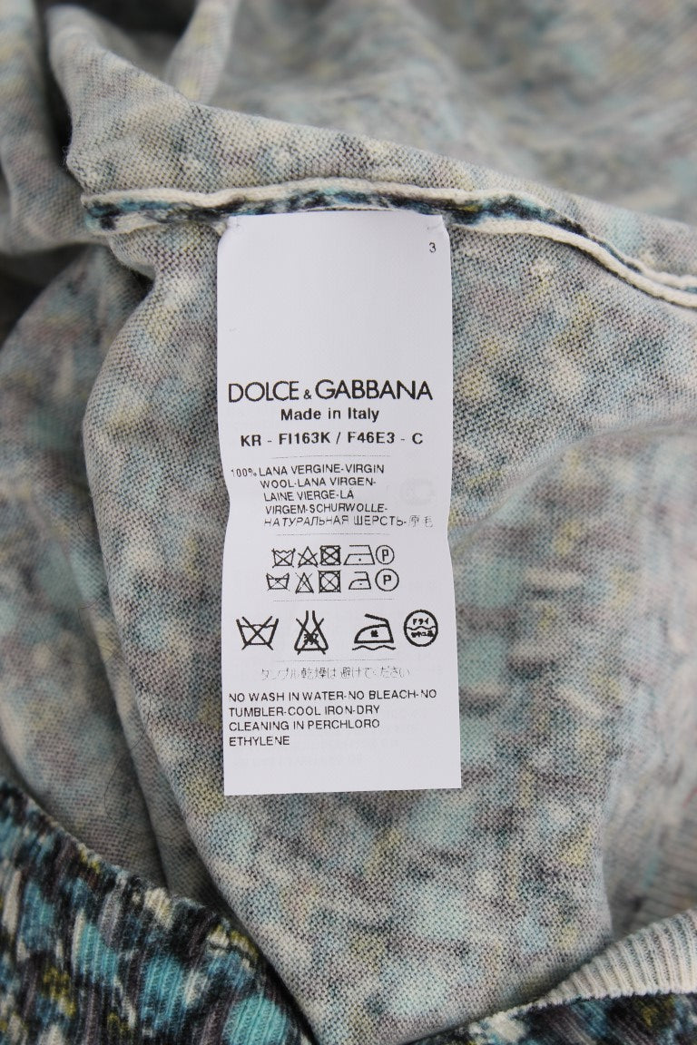 Dolce & Gabbana Blauer Wollpullover Ärmelloser Pullover