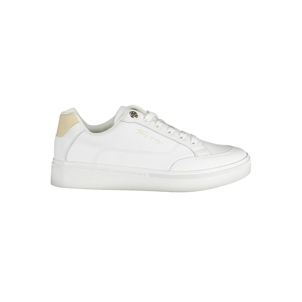 Tommy Hilfiger – Weiße Polyester-Sneaker