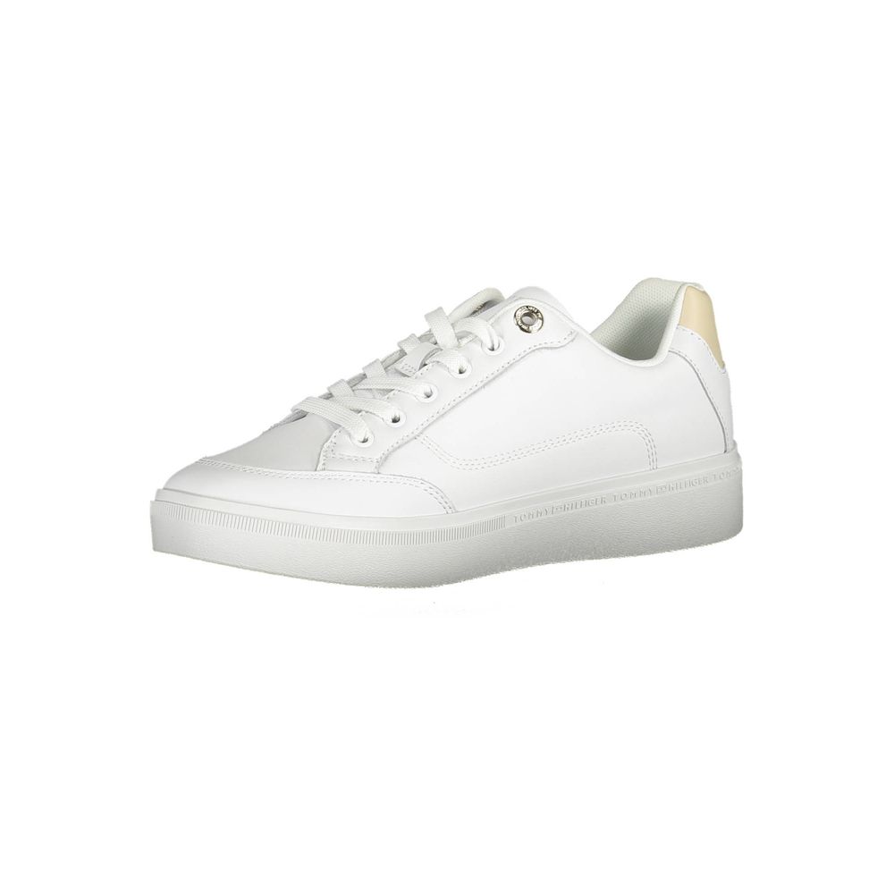 Tommy Hilfiger – Weiße Polyester-Sneaker