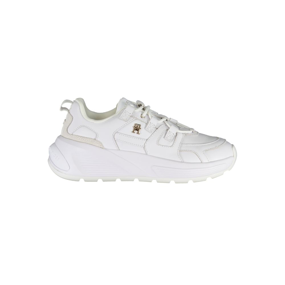 Tommy Hilfiger – Weiße Polyester-Sneaker