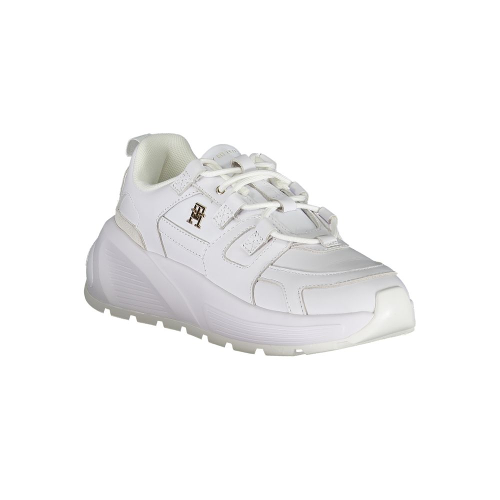 Tommy Hilfiger – Weiße Polyester-Sneaker