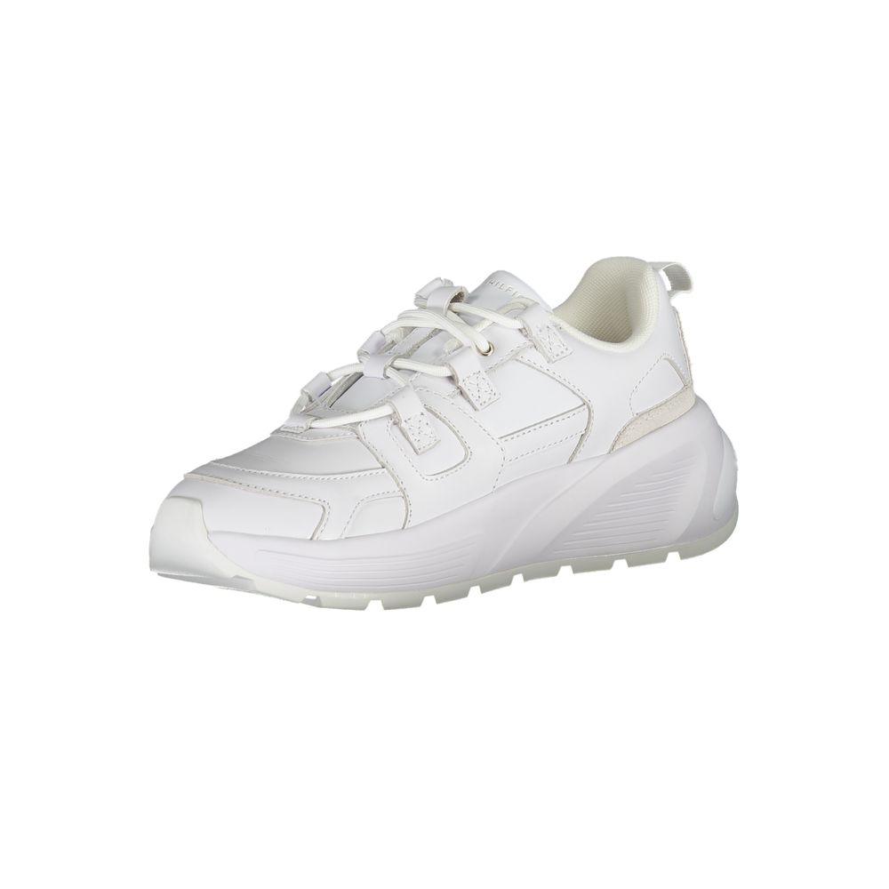 Tommy Hilfiger – Weiße Polyester-Sneaker