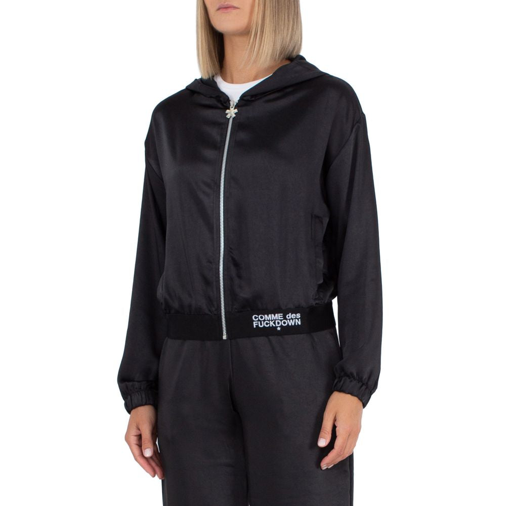 Comme Des Fuckdown – Schwarzer Polyesterpullover