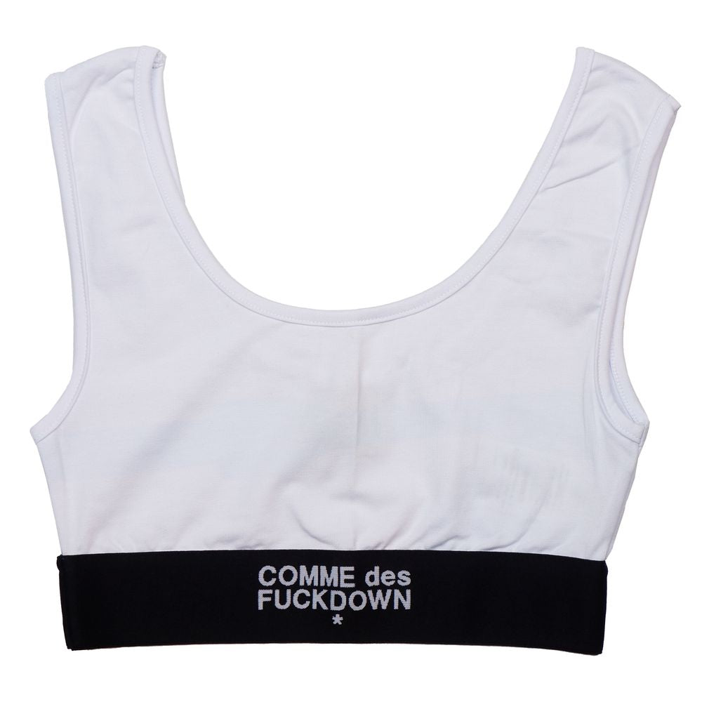 Comme Des Fuckdown Weiße Baumwolloberteile und T-Shirts