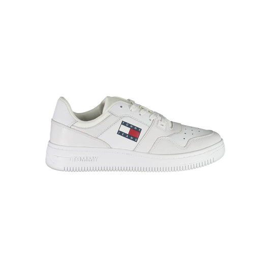 Tommy Hilfiger – Weiße Polyester-Sneaker