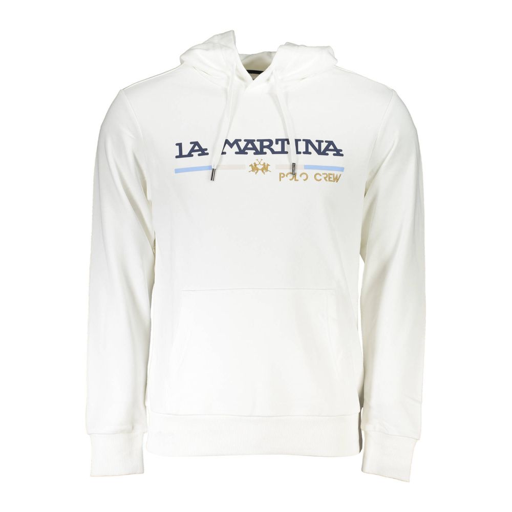 La Martina Weißer Baumwollpullover