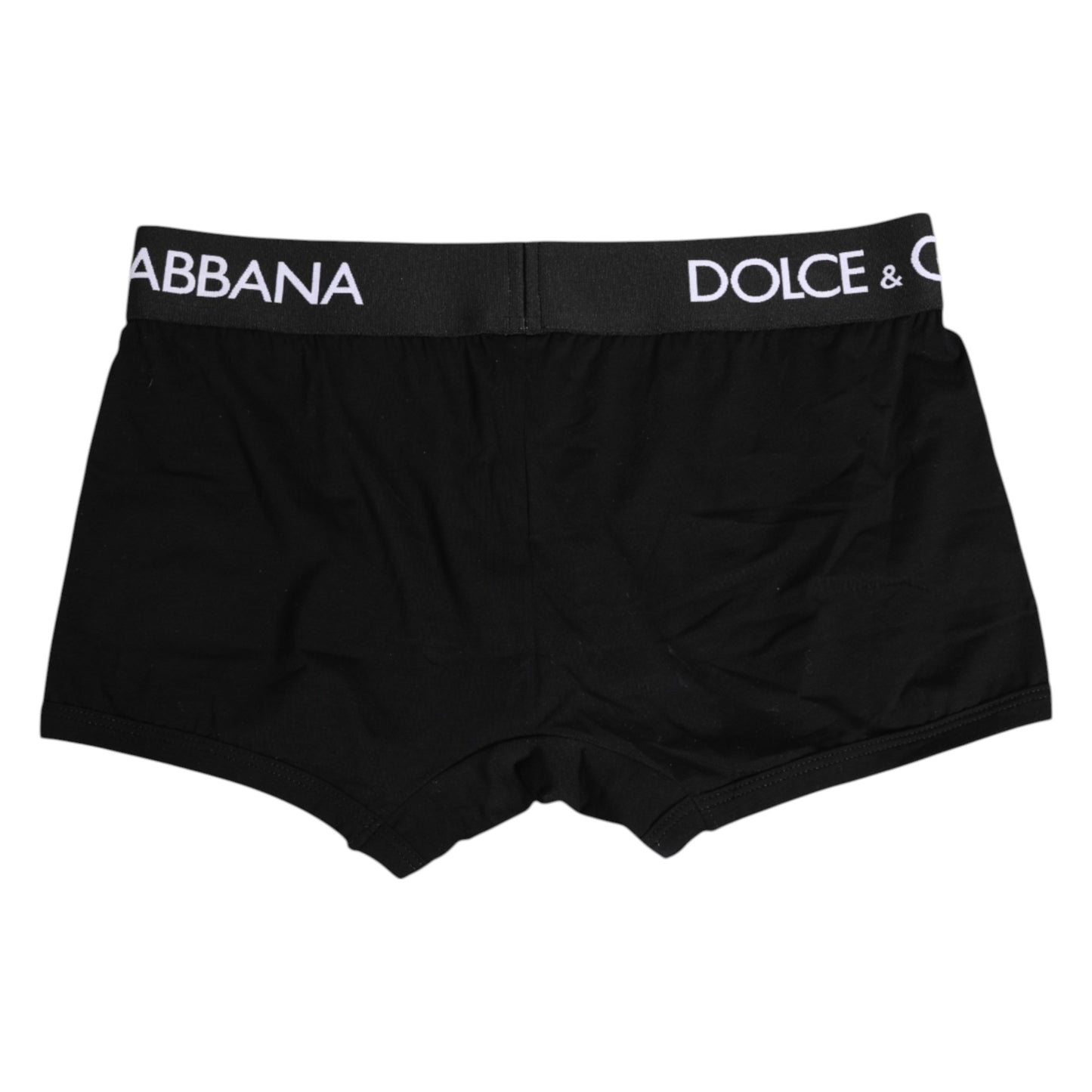 Dolce & Gabbana Black Cotton Stretch Regular Boxer Underwear