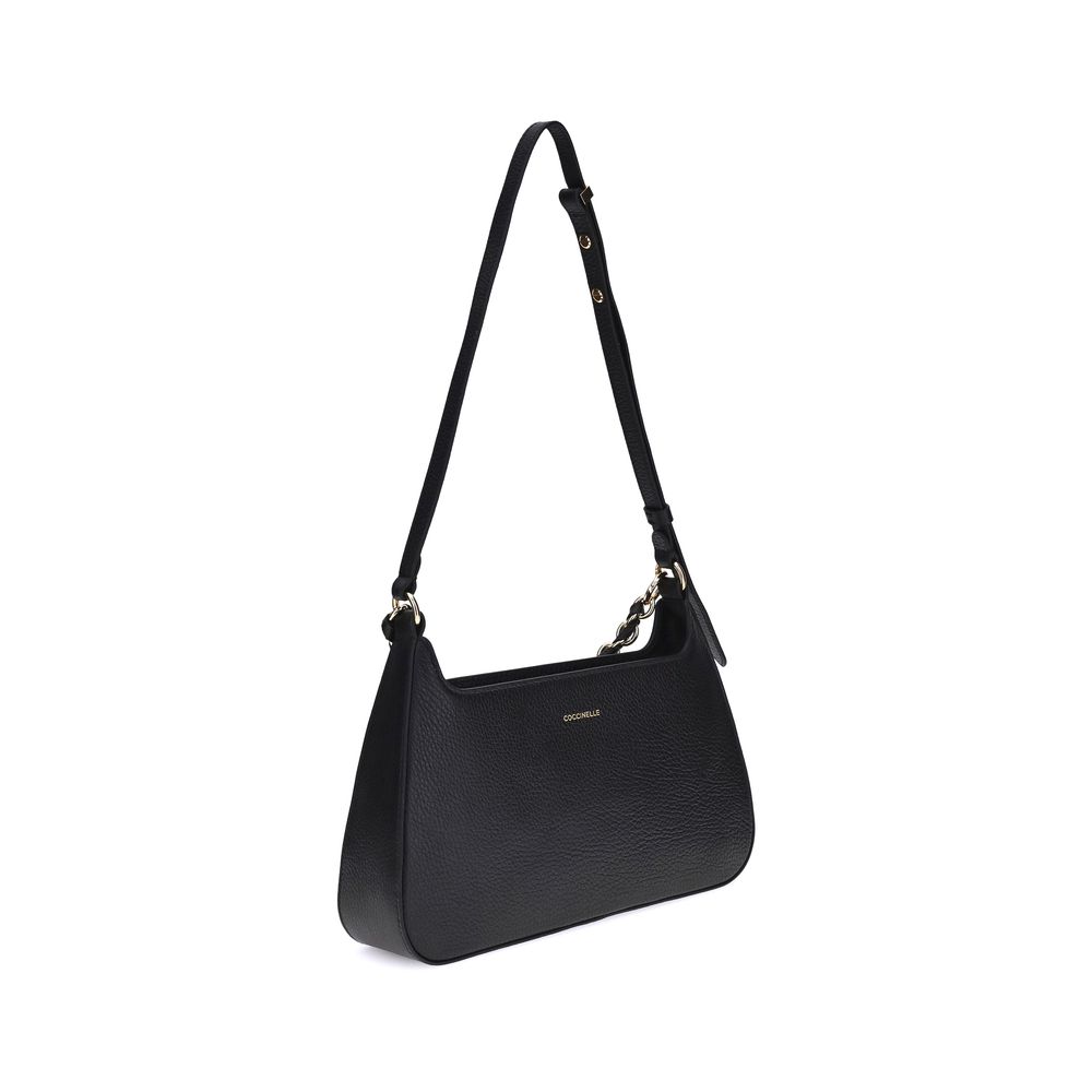 Coccinelle Black Calf Leather Bos Taurus Shoulder Bag