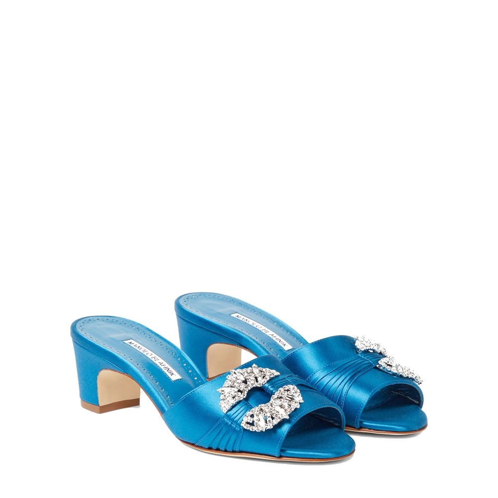 Manolo Blahnik Prinap 050 Satin-Pantoletten