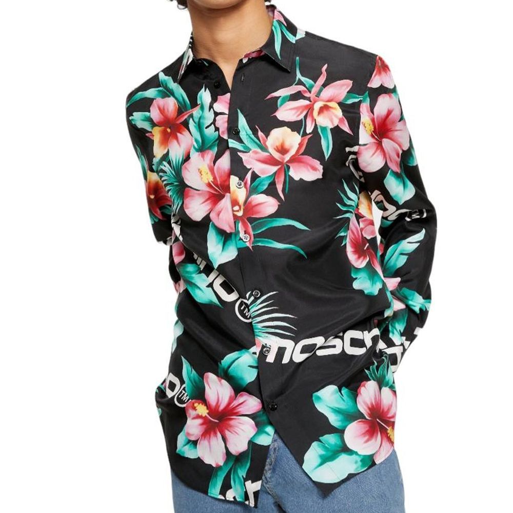 Moschino Couture Seidenhemd mit Print