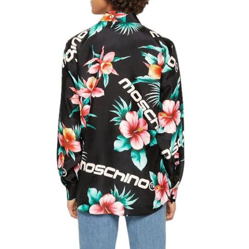 Moschino Couture Seidenhemd mit Print