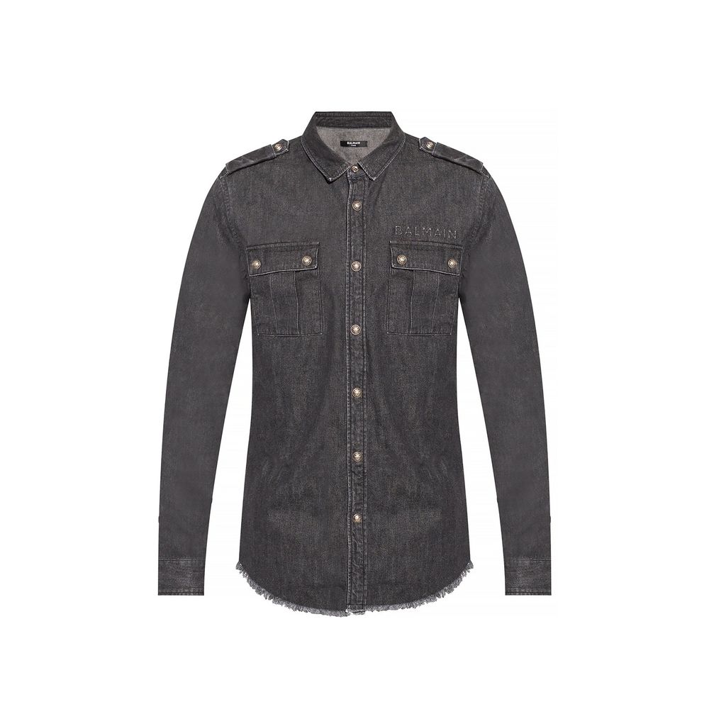 Balmain Baumwoll-Jeanshemd