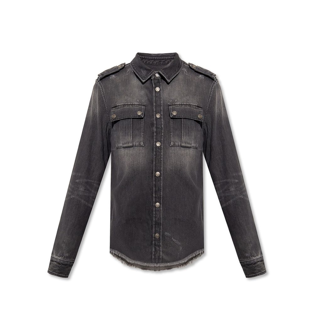 Balmain Baumwoll-Jeanshemd