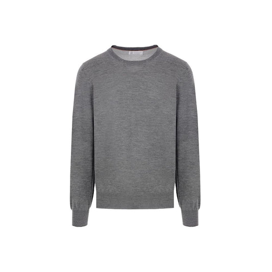 Brunello Cucinelli Grauer Kaschmirpullover für Herren