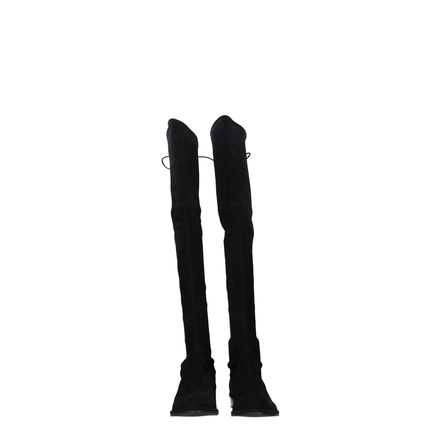 Stuart Weitzman Overknee-Stiefel aus schwarzem Leder