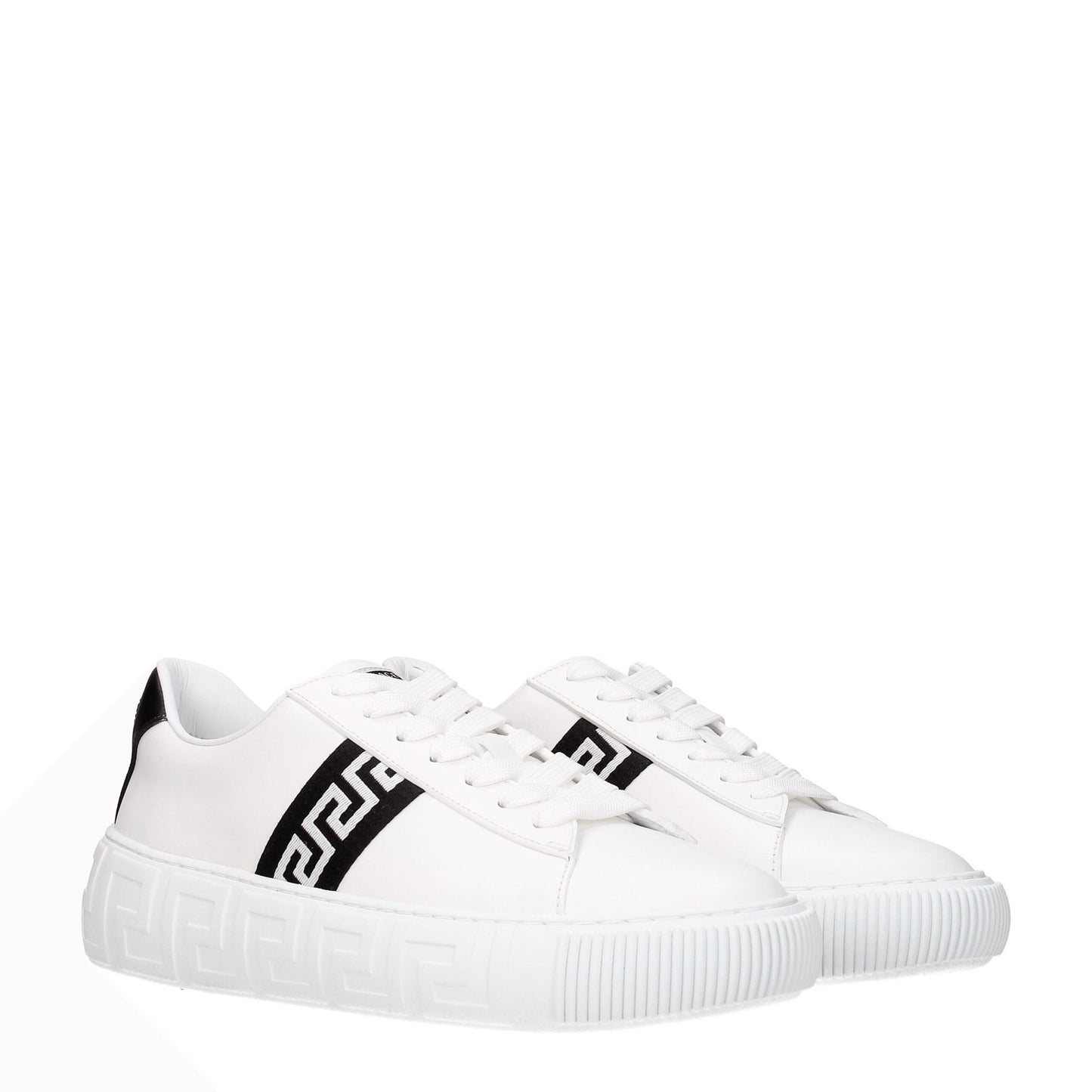 Weiße Ledersneaker von Versace