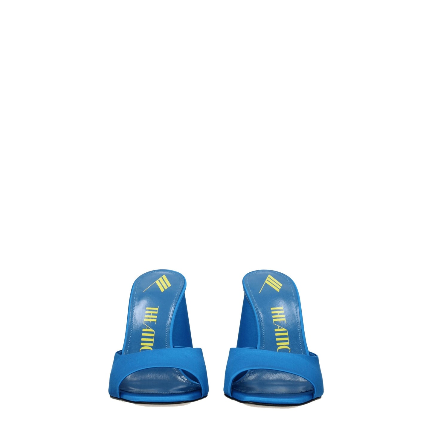 The Attico Light Blue Satin Platform Sandals