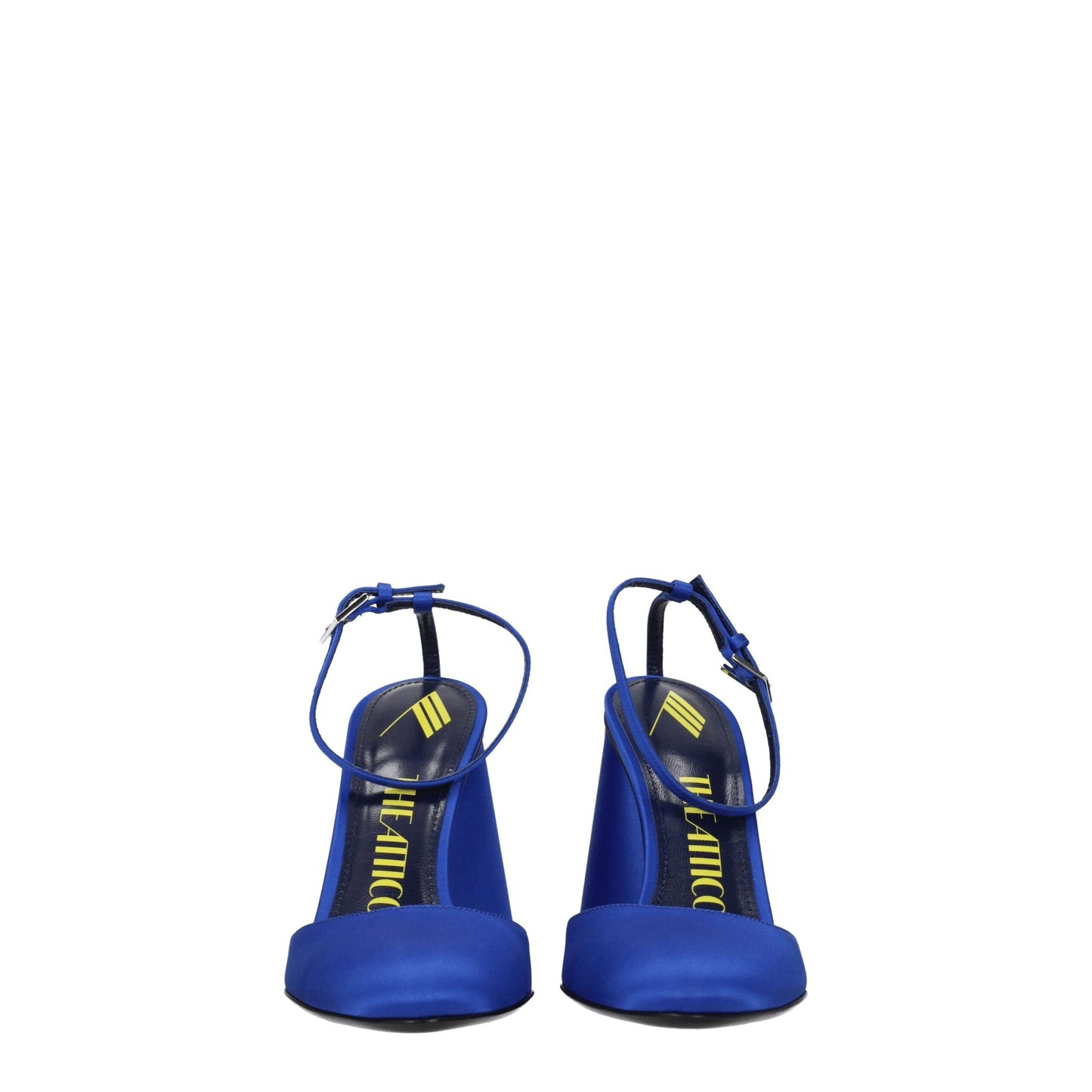 The Attico Blue Satin Platform Sandals