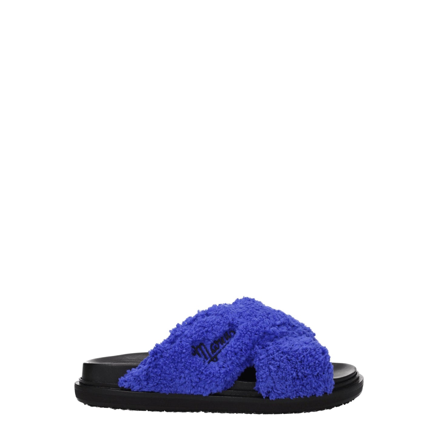 Marni Lila Stoff Hausschuhe Sandalen