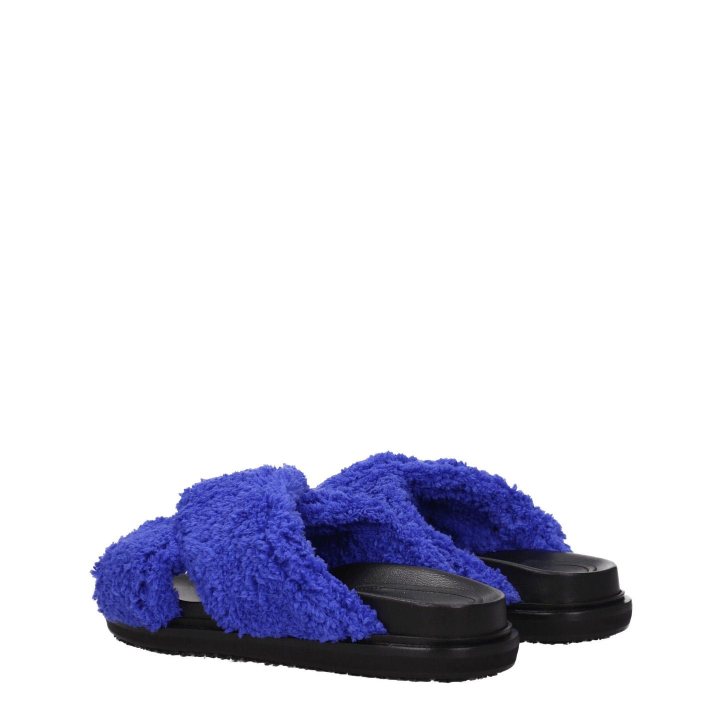 Marni Lila Stoff Hausschuhe Sandalen