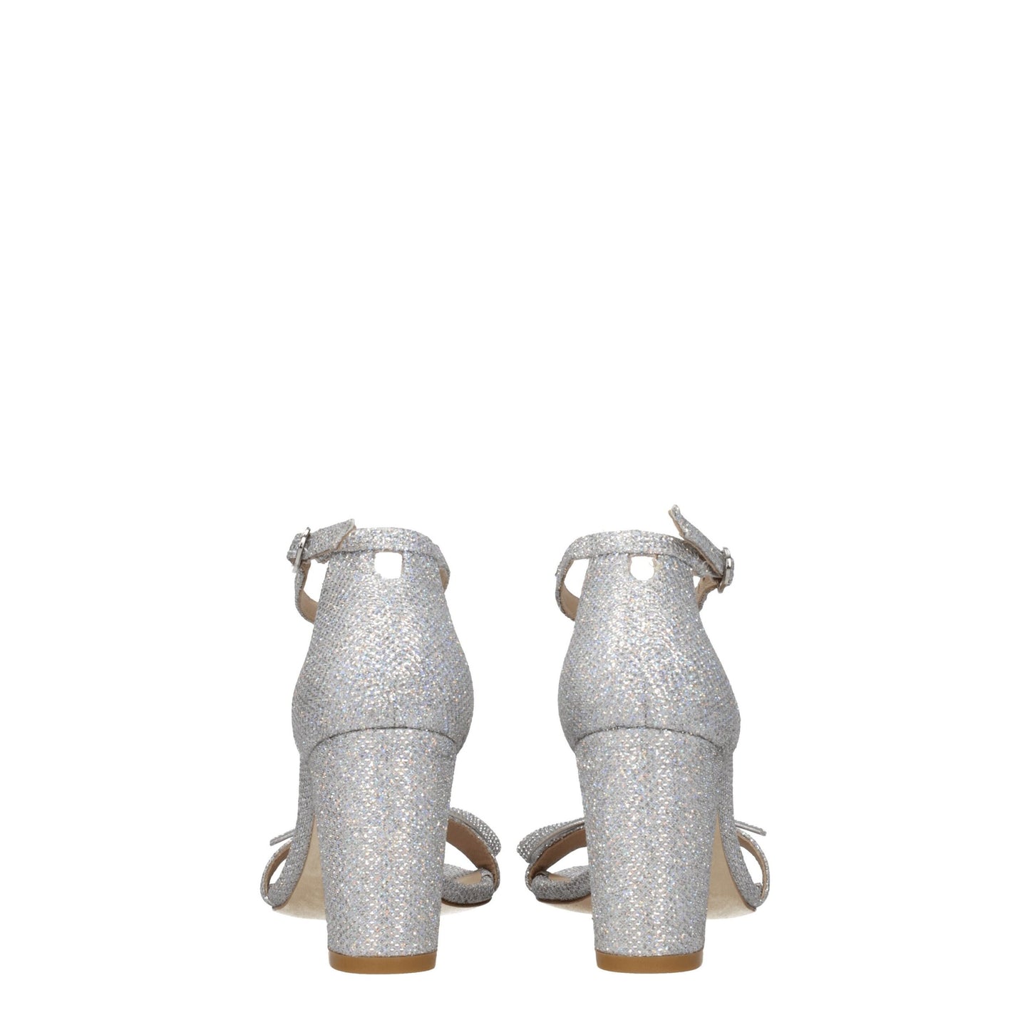 Stuart Weitzman Gray Fabric Platform Sandals