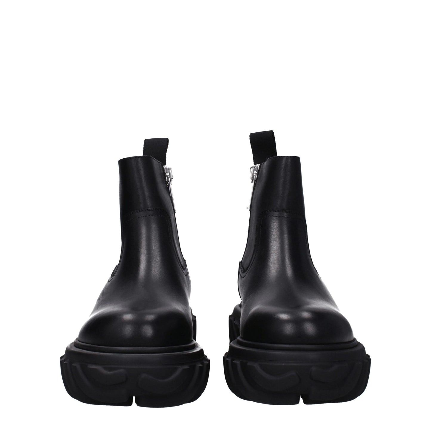 Off-White – Schwarze Lederstiefeletten