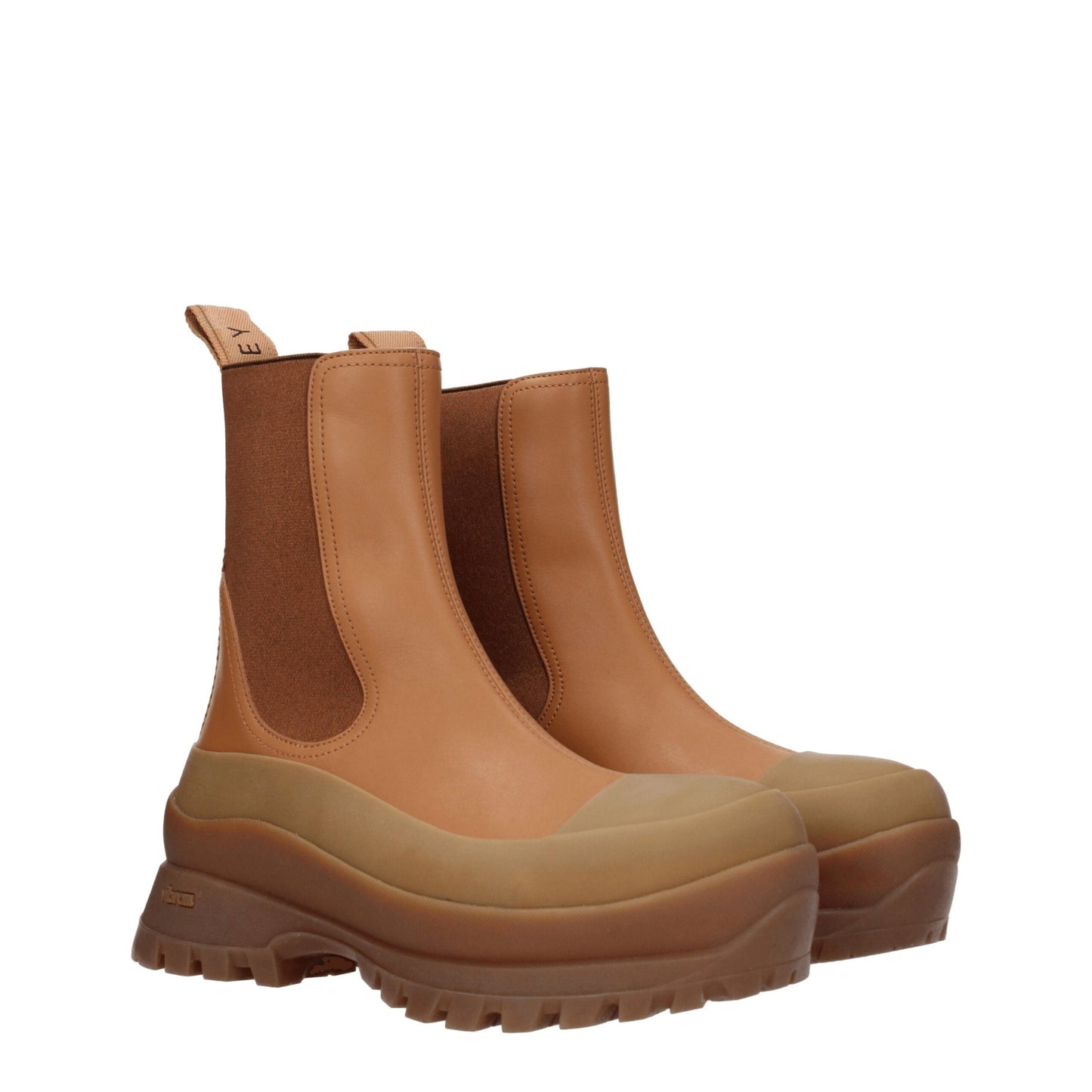 Stella McCartney – Braune Lederstiefeletten