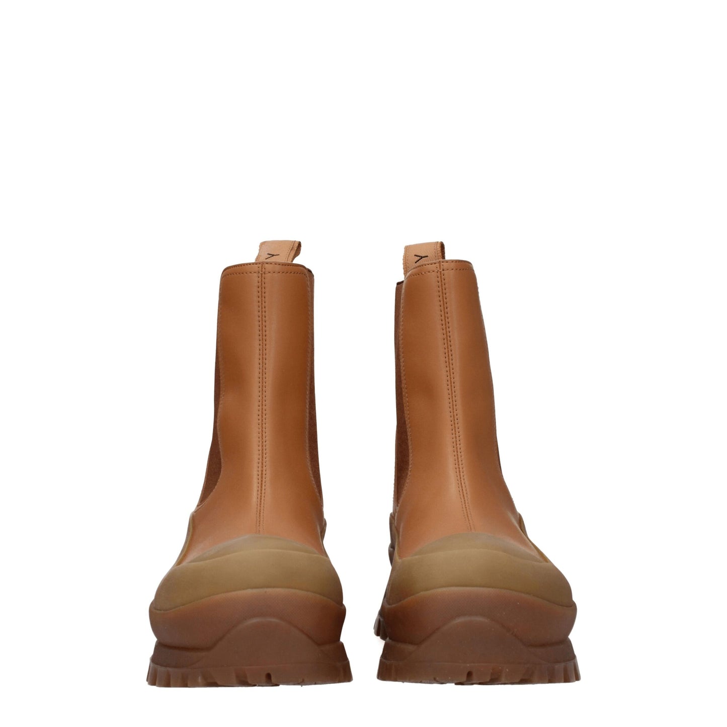 Stella McCartney – Braune Lederstiefeletten