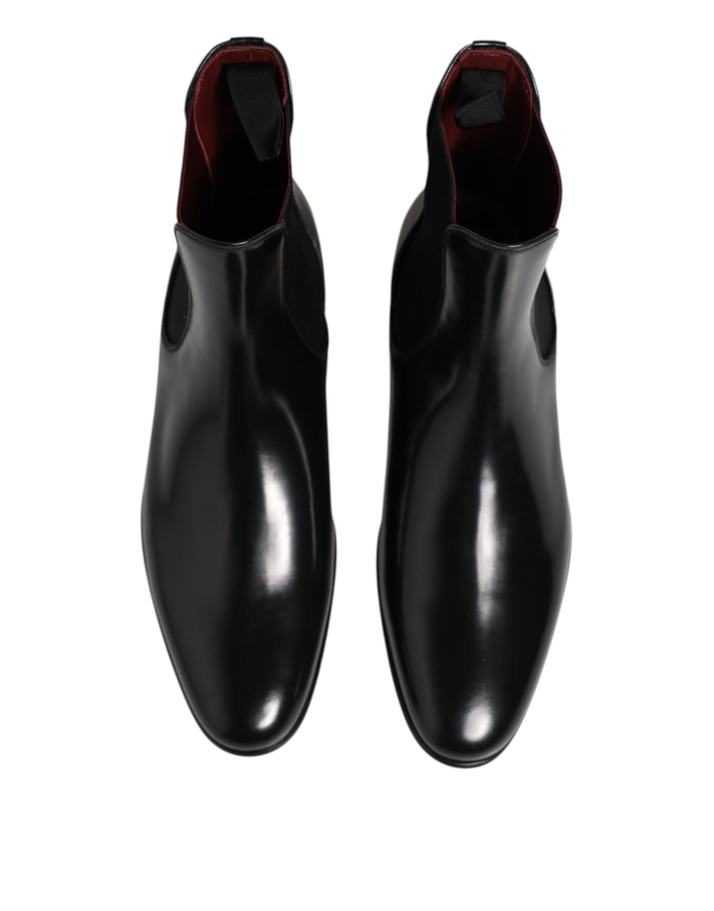 Dolce & Gabbana – Schwarze Chelsea-Stiefel zum Hineinschlüpfen in der Mitte der Wade