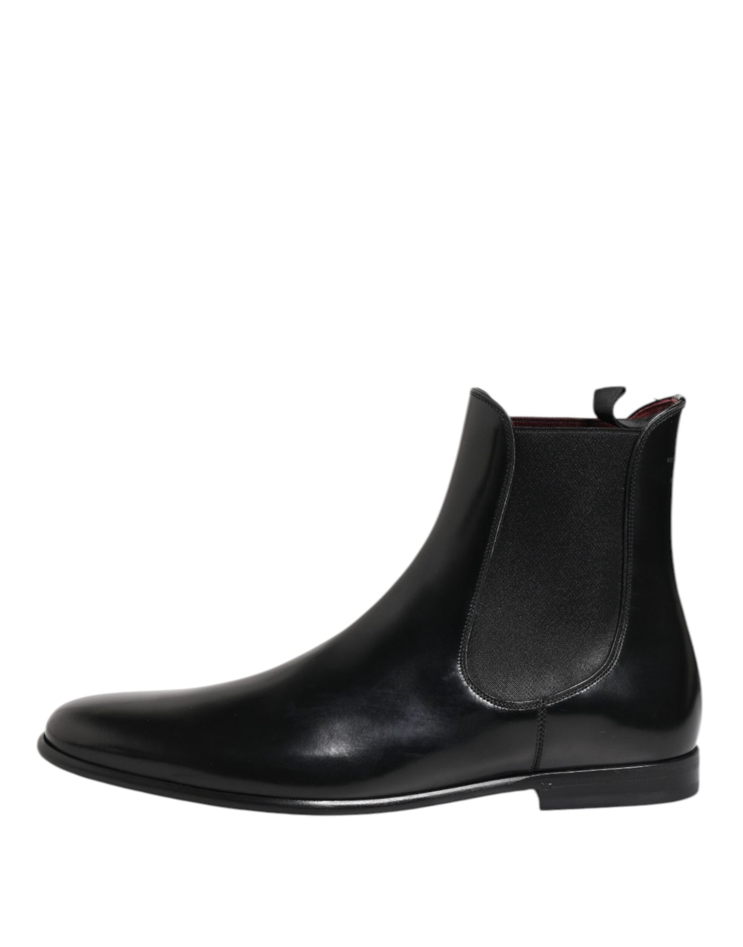 Dolce & Gabbana – Schwarze Chelsea-Stiefel zum Hineinschlüpfen in der Mitte der Wade
