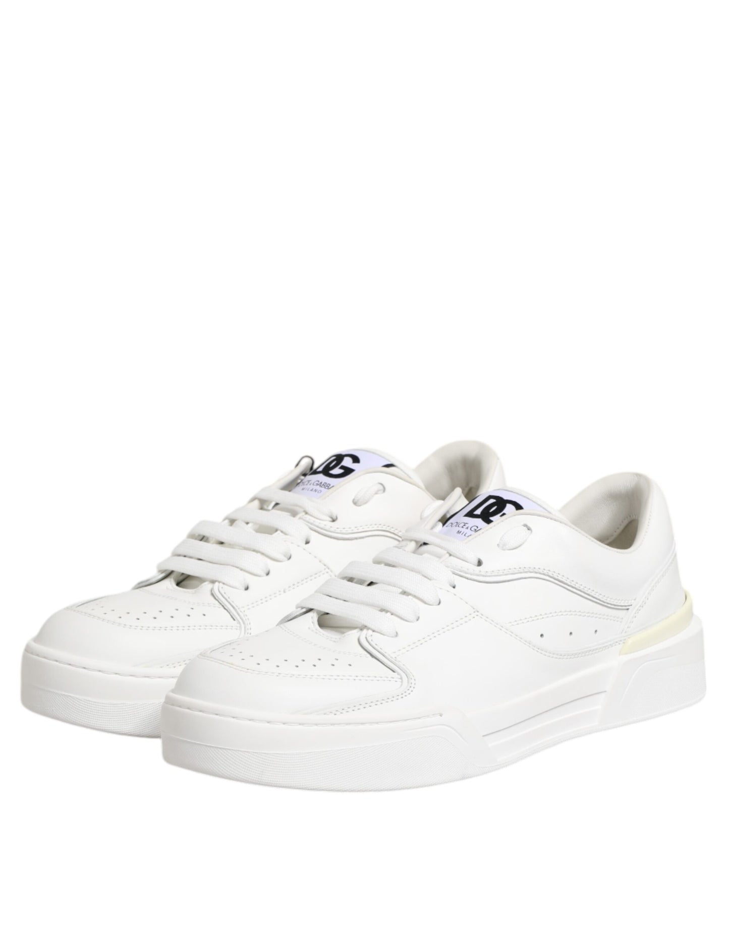 Dolce & Gabbana Weiße Miami Leder Low Top Sneakers Schuhe