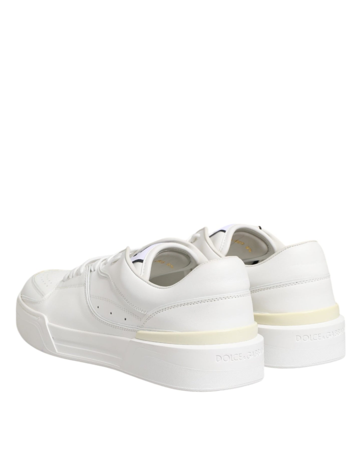 Dolce & Gabbana Weiße Miami Leder Low Top Sneakers Schuhe