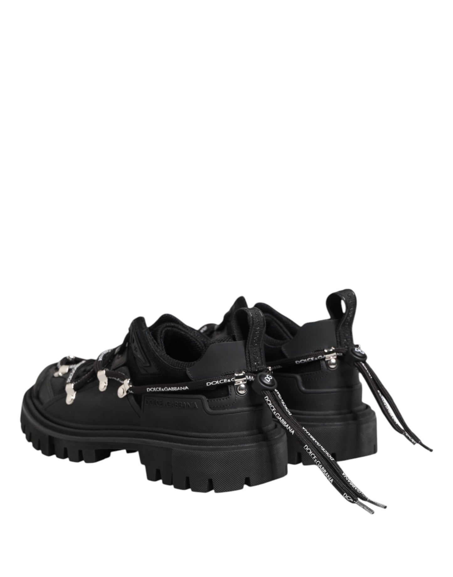 Dolce & Gabbana – Schwarze Trekking-Sneaker mit niedrigem Schnürverschluss