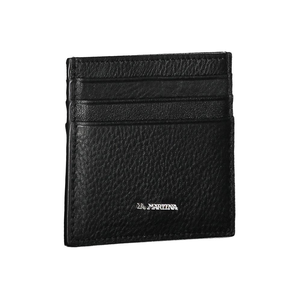La Martina Black Leather Wallet