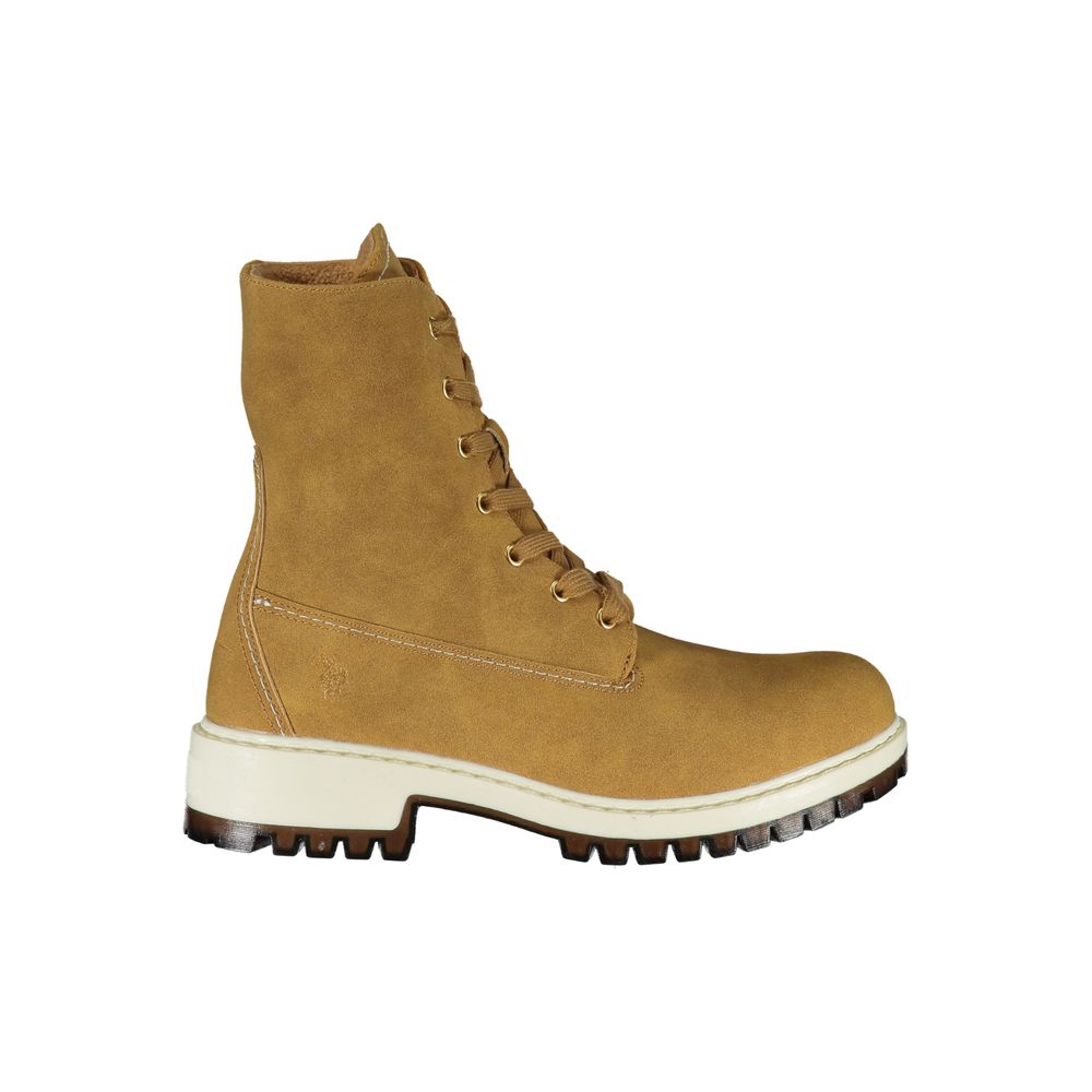 US POLO ASSN. Brauner Polyesterstiefel