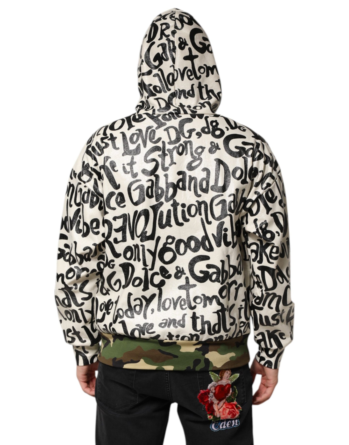 Dolce & Gabbana Mehrfarbiger DGMania-Sweatshirtpullover mit Kapuze