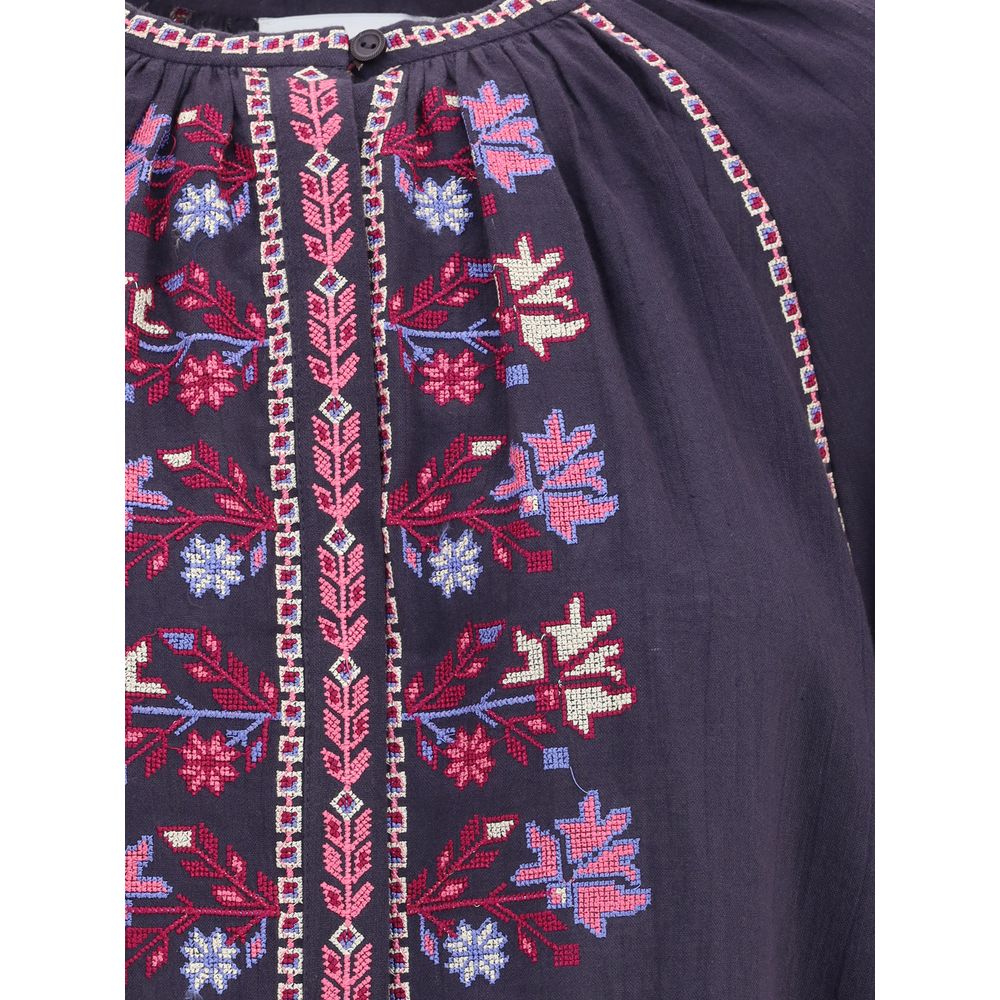 Marant Etoile Blue Cotton Blouse