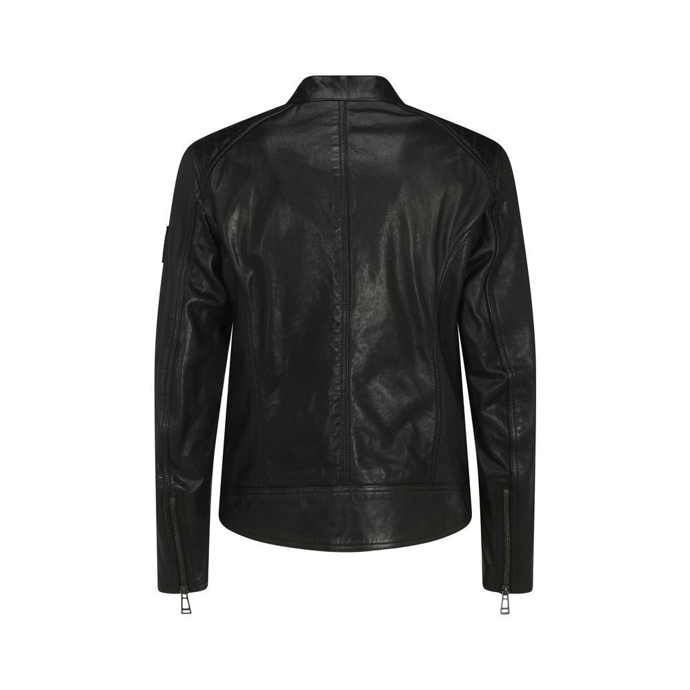 Belstaff Lammfell-V-Racerjacke